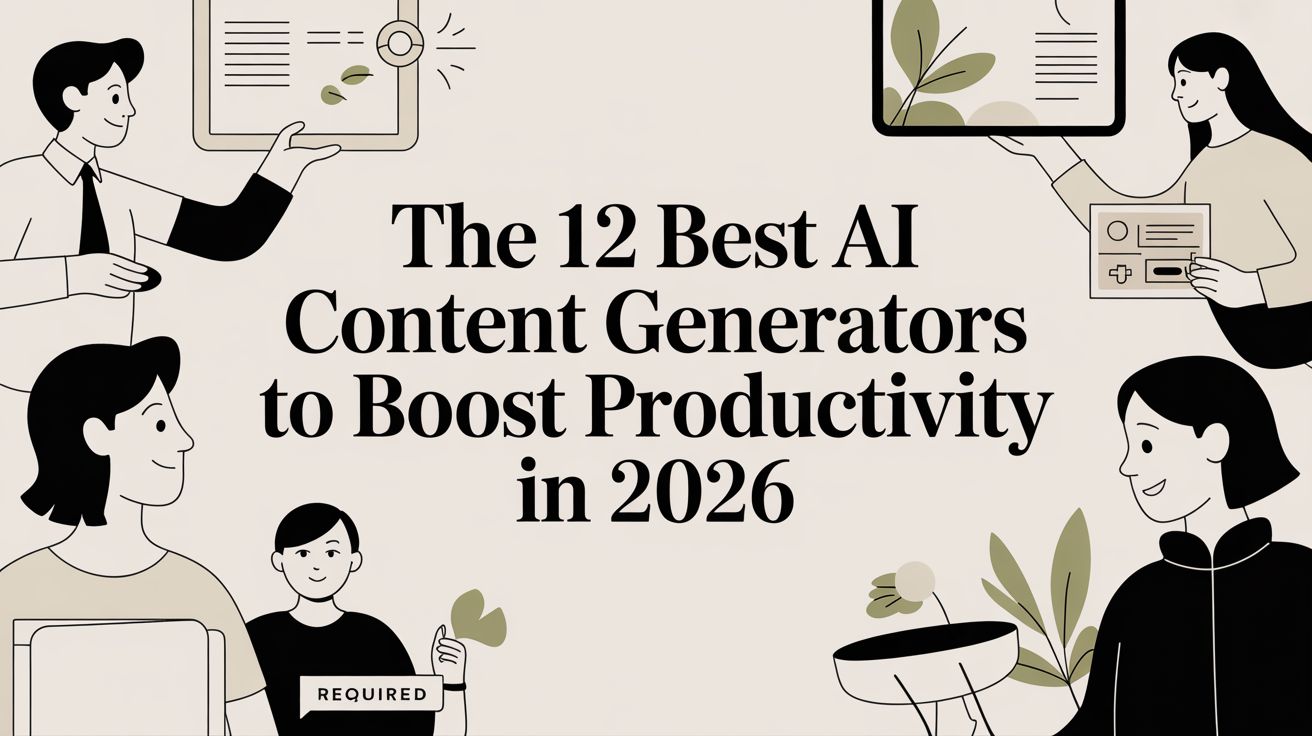 The 12 Best AI Content Generators to Boost Productivity in 2026