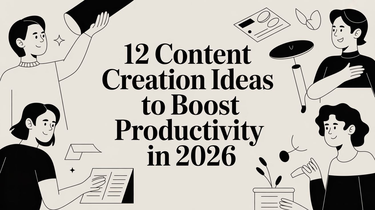 12 Content Creation Ideas to Boost Productivity in 2026