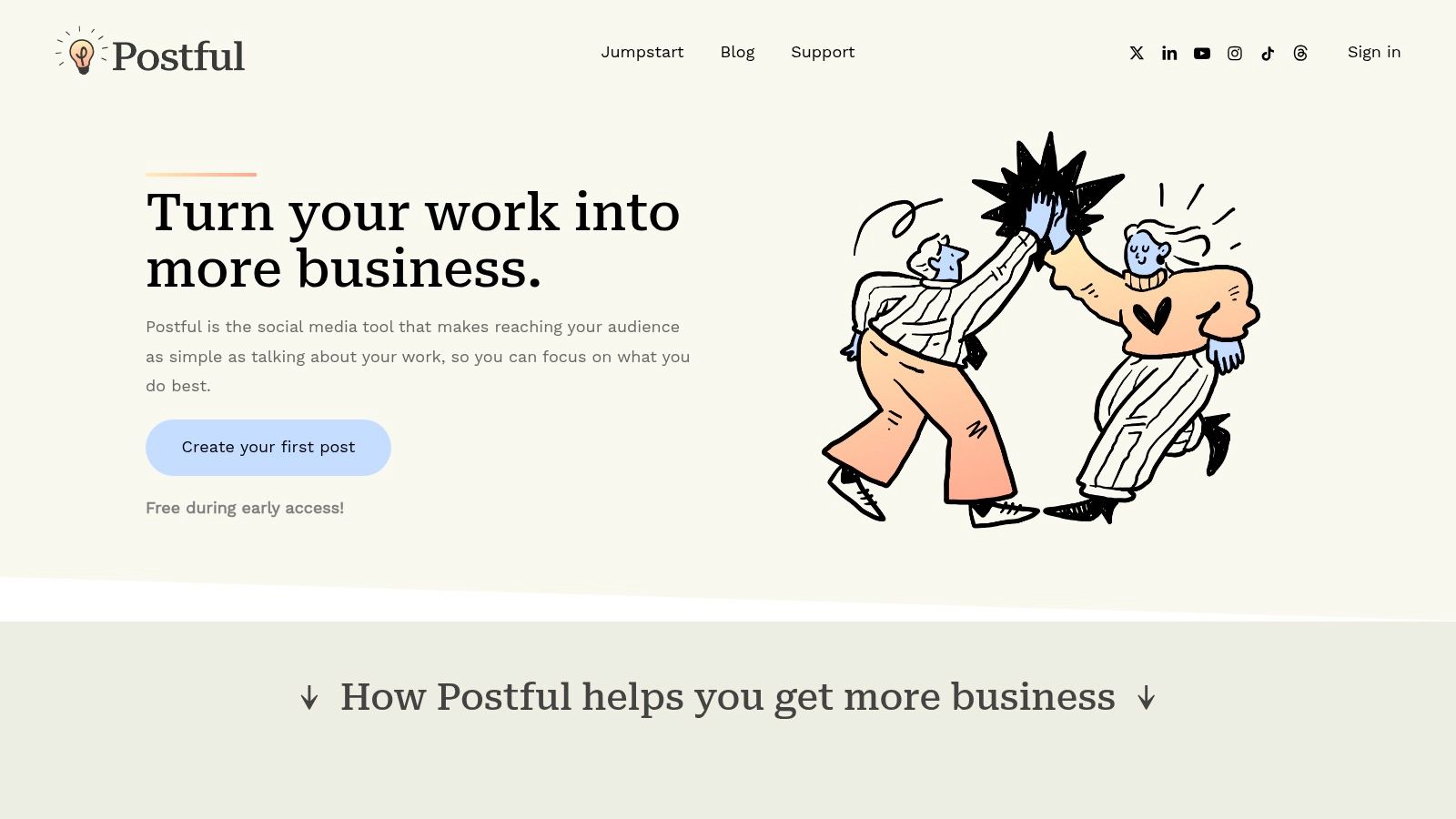 Screenshot from https://postful.ai